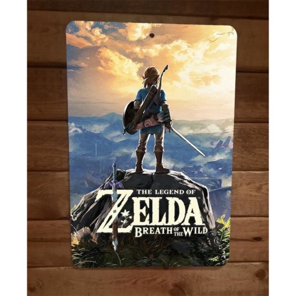 Breath of the Legend of Wild Zelda 8x12 Metal Wall Sign Video Game Poster
